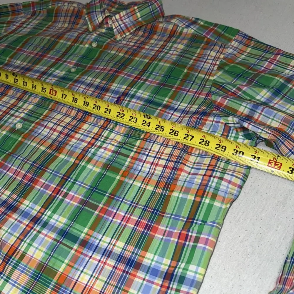 Polo Ralph Lauren Button Down Long Sleeve Classic Fit Geometric Preppy 3XLT EUC